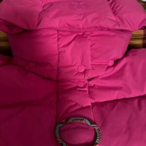 Pink Puffer Jacket Lulu Super Wonder cropped puffer. Last one Size 10 Fushia P.
